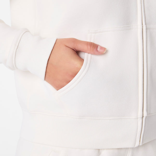 women's Off White Off-Shift Bomber Sweatshirt™