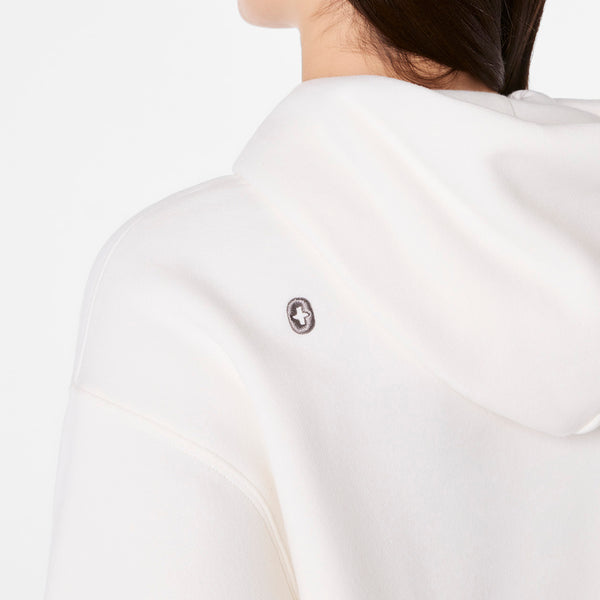 women's Off White Off-Shift Cropped - Hoodie Sweatshirt™