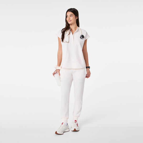 Off White Shimmer Scrunchie