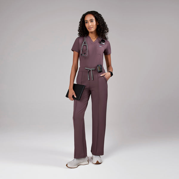 women's Plum High Waisted Piedra FORMx™ Straight Leg - Tall Scrub Pant