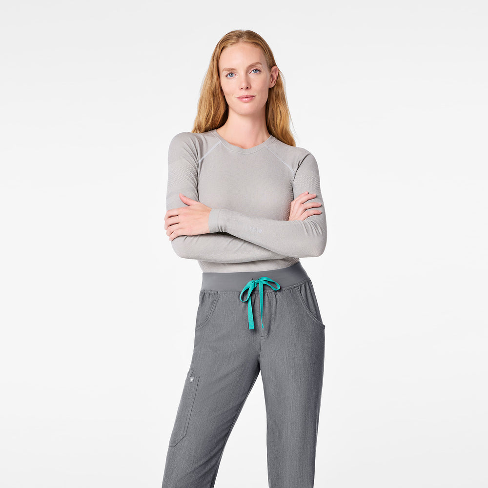 women's Silver Frost Salta Shimmer Seamless - Longsleeve Underscrub