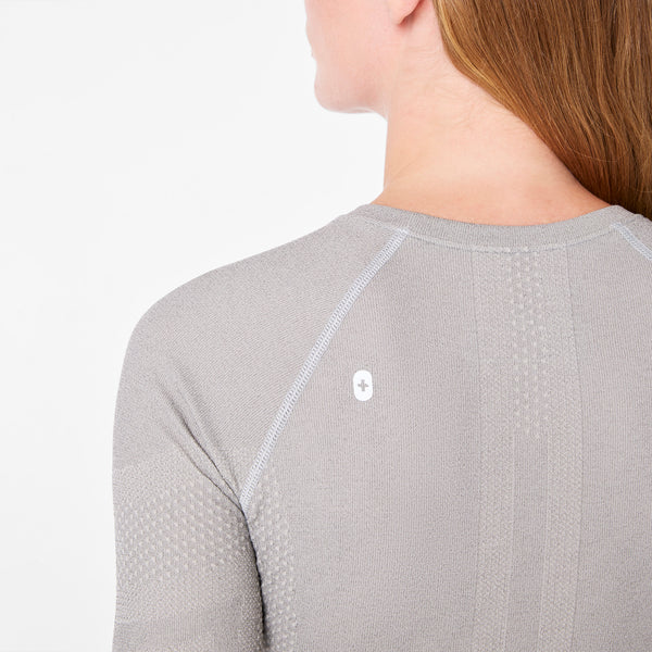 women's Silver Frost Salta Shimmer Seamless - Longsleeve Underscrub