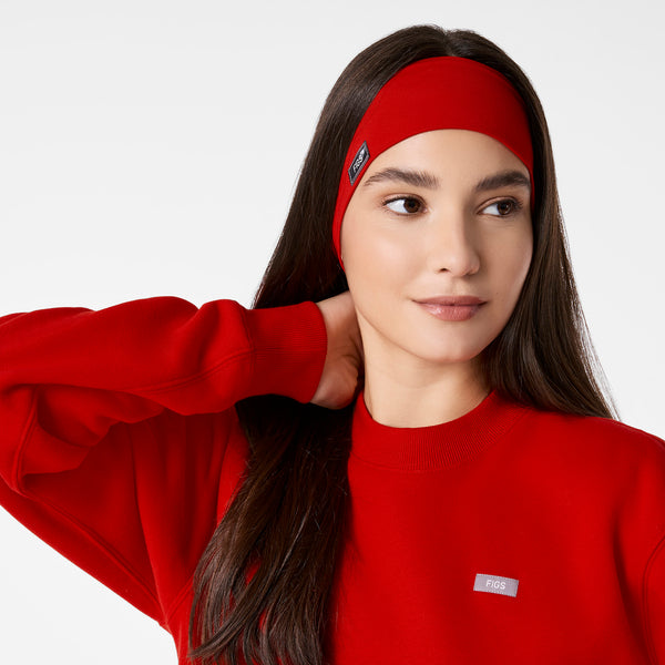 Winning Red Shimmer Cinched Headband