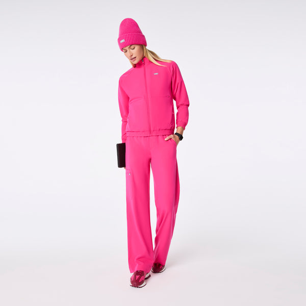 Shocking Pink FIGS Logo Beanie