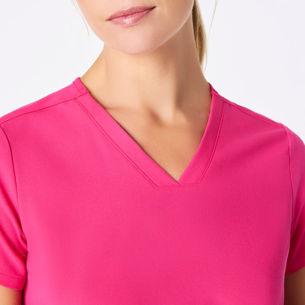 women's Shocking Pink Casma Three-Pocket Scrub Top™