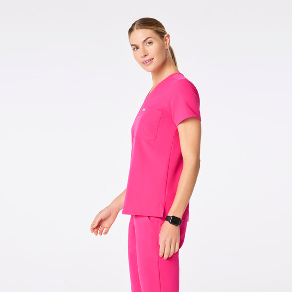 women's Shocking Pink Catarina One-Pocket Scrub Top™