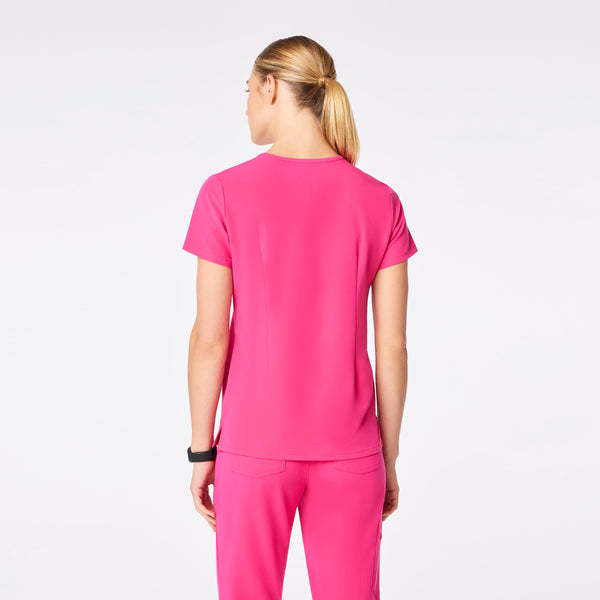 women's Shocking Pink Catarina Petite One-Pocket Scrub Top™