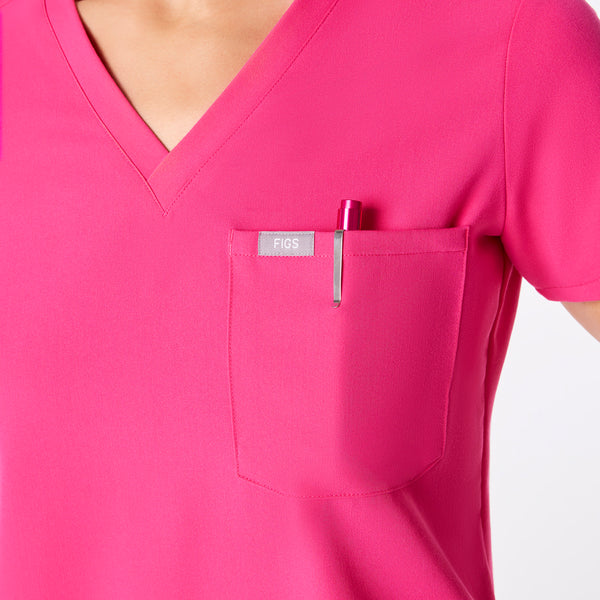 women's Shocking Pink Catarina One-Pocket Scrub Top™