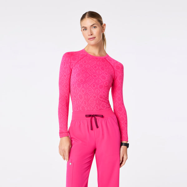 women's Shocking Pink Salta Seamless - Longsleeve Underscrub
