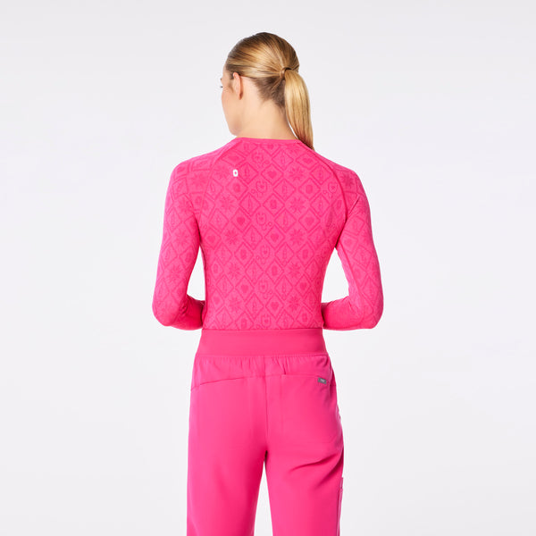 women's Shocking Pink Salta Seamless - Longsleeve Underscrub