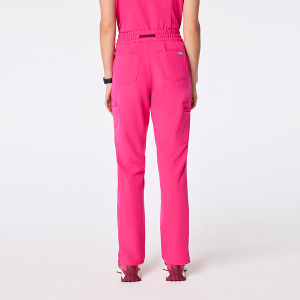 women's Shocking Pink High Waisted Dowa Scrub Pants