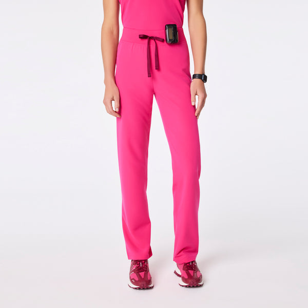 women's Shocking Pink High Waisted Livingston - Basic Scrub Pant™