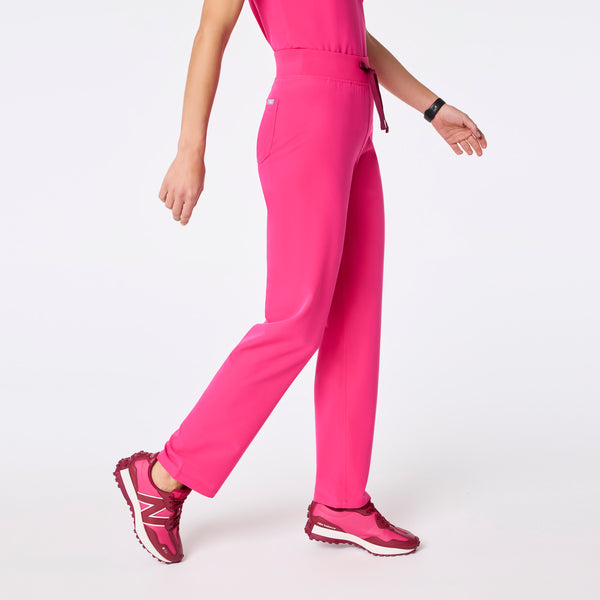 women's Shocking Pink High Waisted Livingston - Tall Basic Scrub Pant™