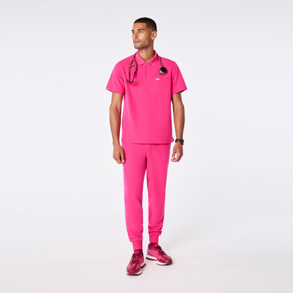 men's Shocking Pink Jasper Polo - Scrub Top