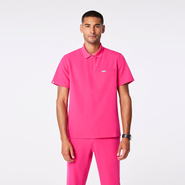 men's Shocking Pink Jasper Polo - Scrub Top