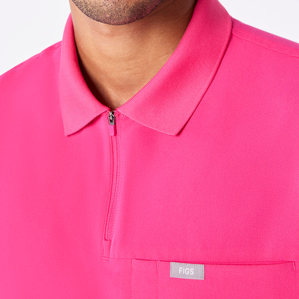 men's Shocking Pink Jasper Polo - Scrub Top