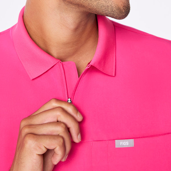 men's Shocking Pink Jasper Polo - Scrub Top