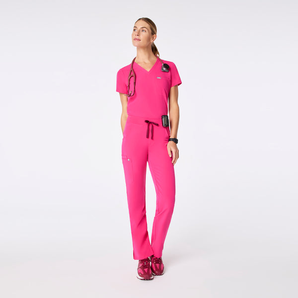 women's Shocking Pink Kade - Tall Cargo Scrub Pant™
