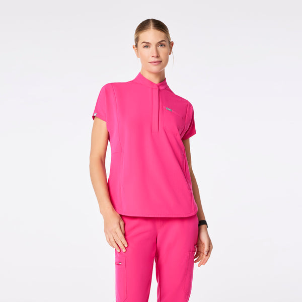 women's Shocking Pink Montex Scrub Top