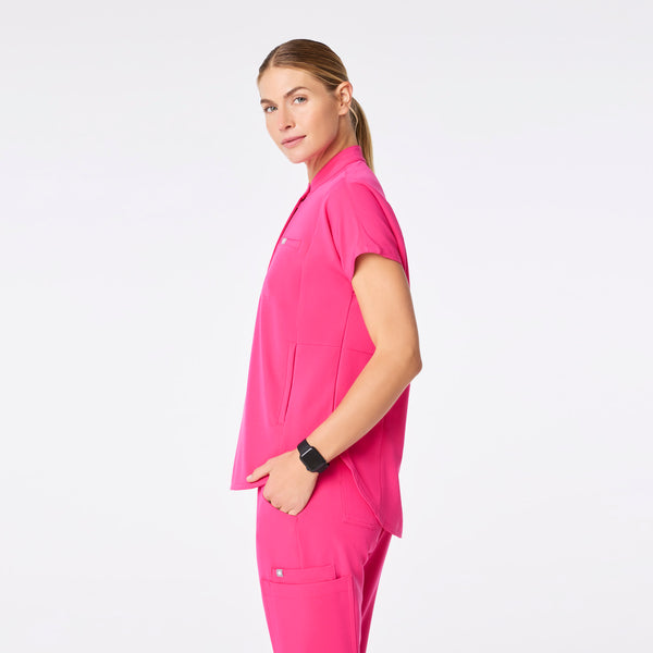 women's Shocking Pink Montex Scrub Top