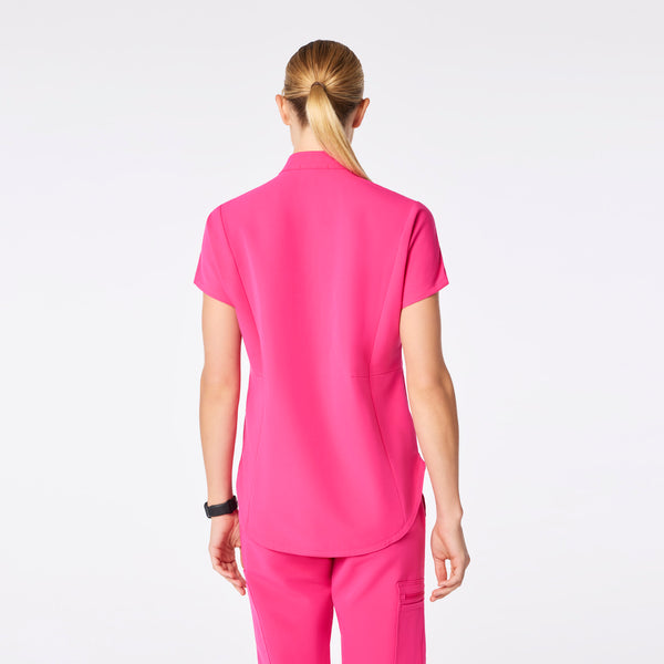women's Shocking Pink Montex Scrub Top