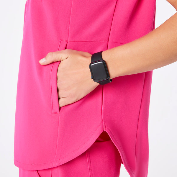 women's Shocking Pink Montex Scrub Top