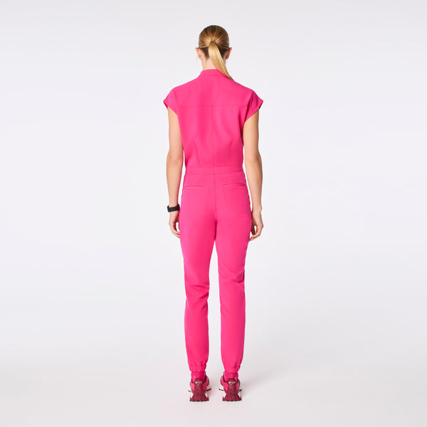 women's Shocking Pink Rafaela Cargo - ScrubJumpsuit™