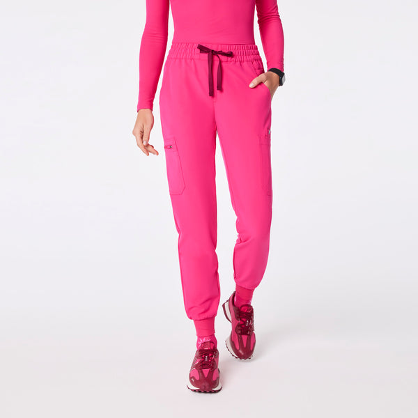 women's Shocking Pink Uman Relaxed Tall Jogger Scrub Pant