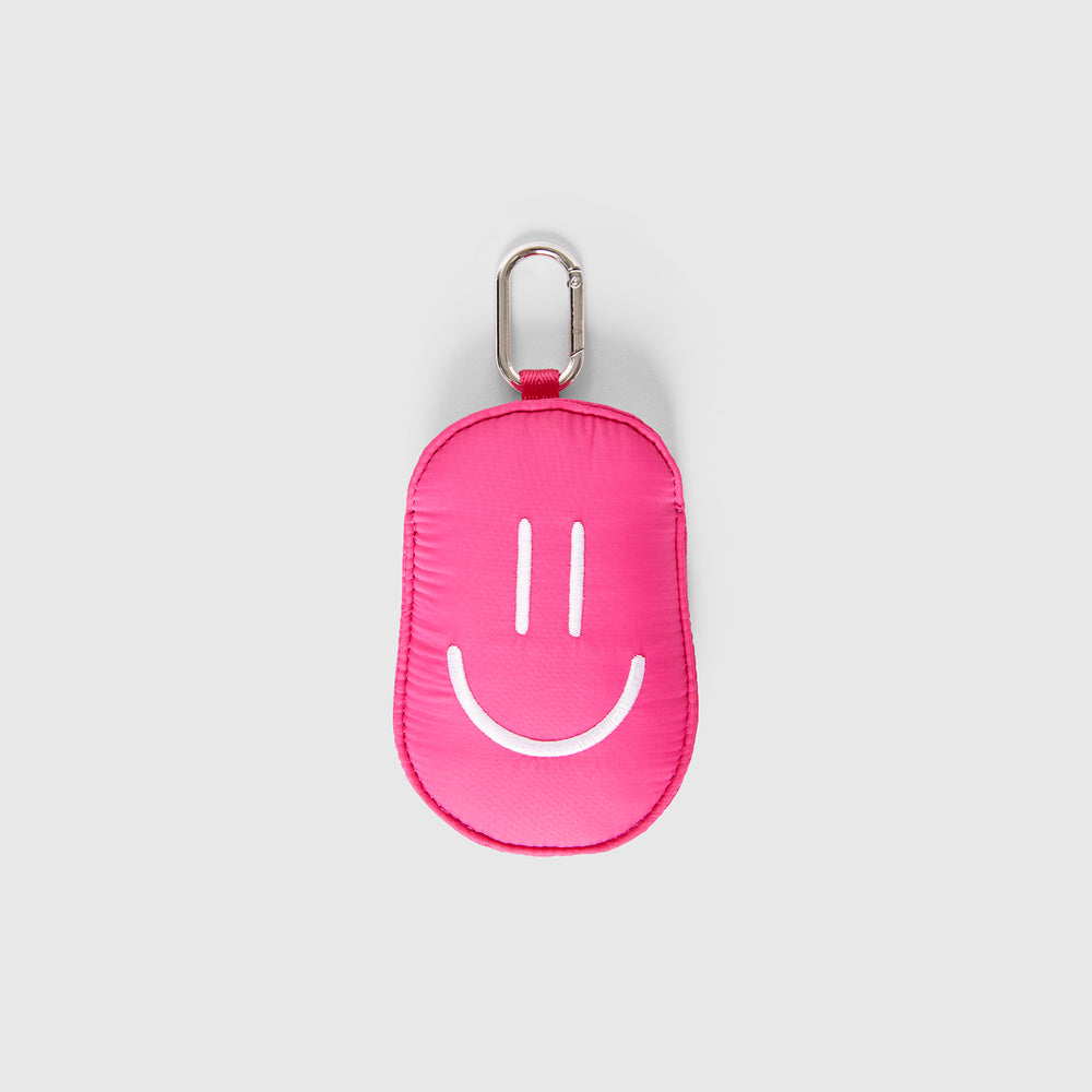 Shocking Pink Smile Bag Charm
