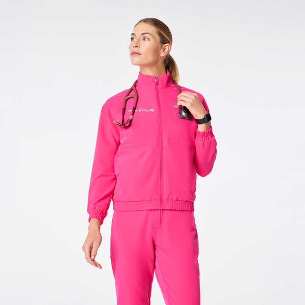women's Shocking Pink Sydney -  Scrub Jacket