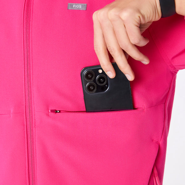 women's Shocking Pink Sydney -  Scrub Jacket