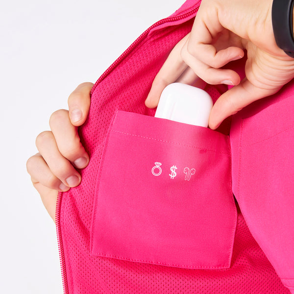 women's Shocking Pink Sydney -  Scrub Jacket