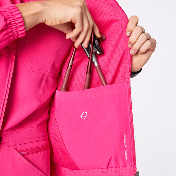 women's Shocking Pink Sydney -  Scrub Jacket