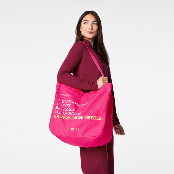 Shocking Pink A Very Large Needle Tote