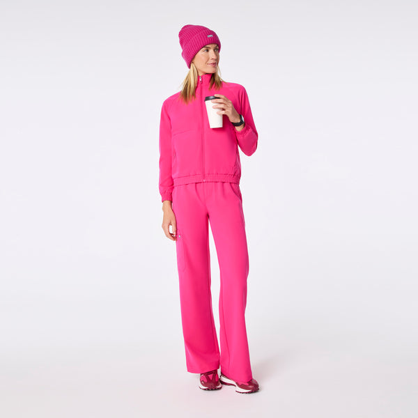 Shocking Pink Waffle Beanie