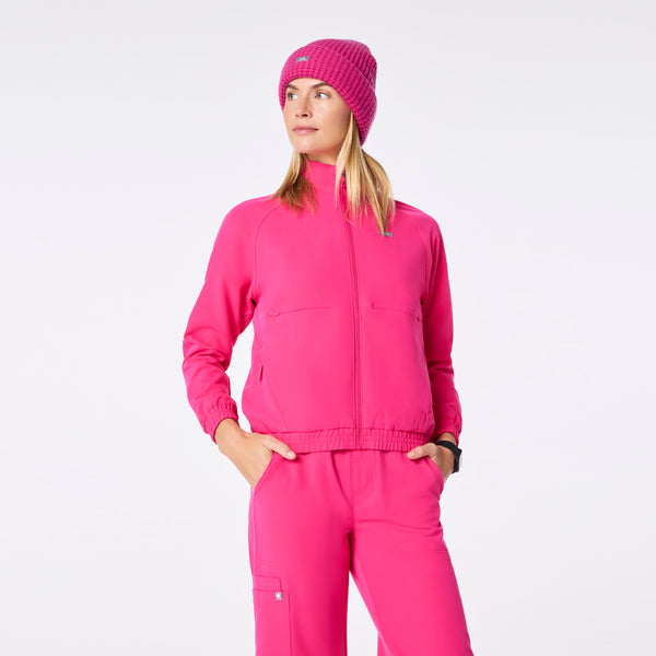 Shocking Pink Waffle Beanie