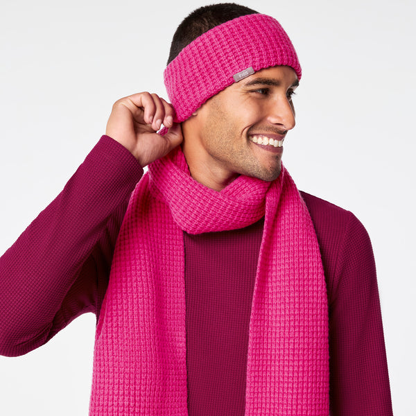 Shocking Pink Waffle Earwarmer