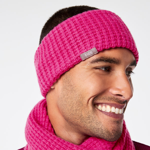 Shocking Pink Waffle Earwarmer