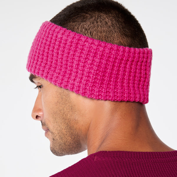 Shocking Pink Waffle Earwarmer