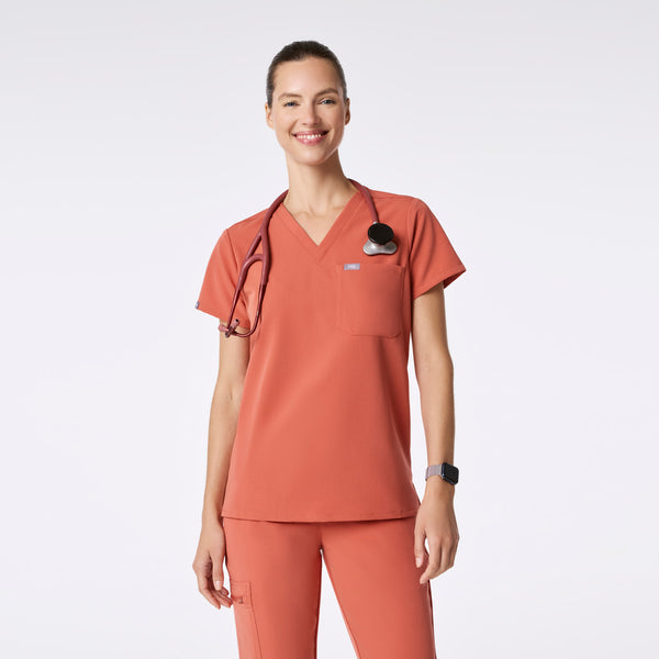 women's Spiced Cider Catarina - One-Pocket Scrub Top™