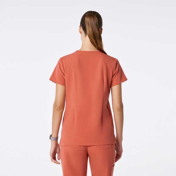 women's Spiced Cider Catarina Petite - One-Pocket Scrub Top™