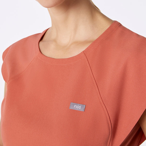 women's Spiced Cider Orillia Slim Scoop Neck - Scrub Top