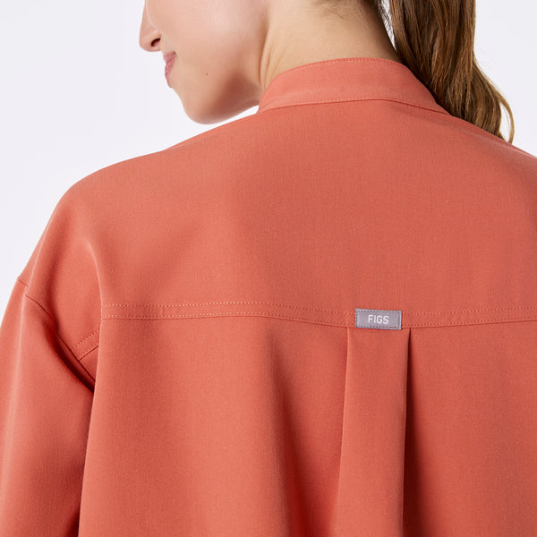 women's Spiced Cider Rafaela Relaxed Longsleeve - Scrub Top