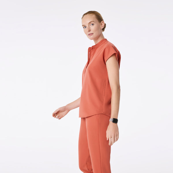 women's Spiced Cider Rafaela - Oversized Scrub Top™