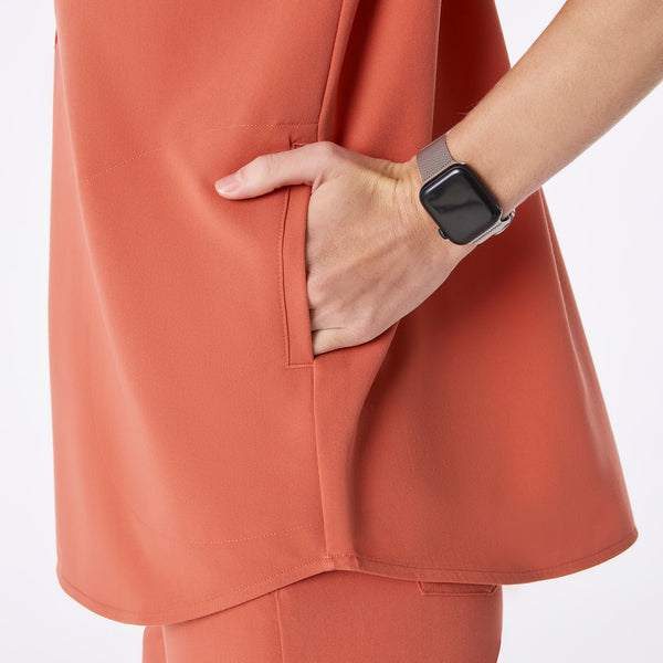 women's Spiced Cider Rafaela - Oversized Scrub Top™