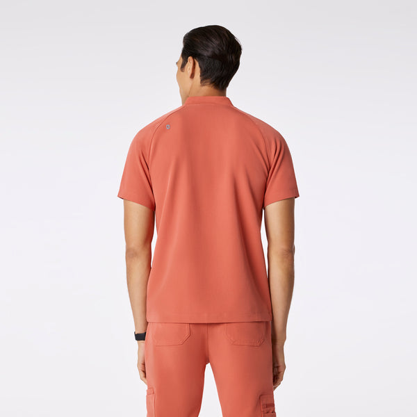 men's Spiced Cider Stratton Henley - Shortsleeve Scrub Top