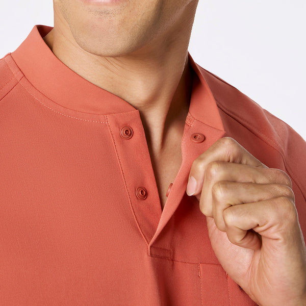 men's Spiced Cider Stratton Henley - Shortsleeve Scrub Top