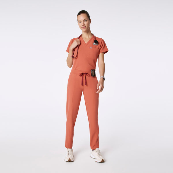 women's Spiced Cider Victoria Slim Tapered - Scrub Pant