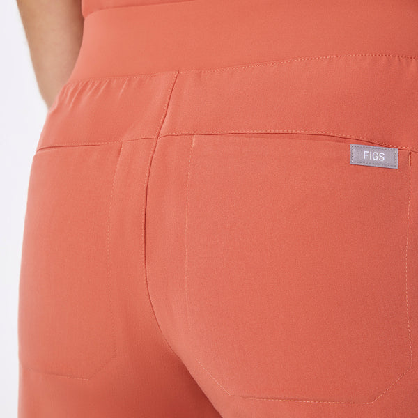 women's Spiced Cider Victoria Slim Tapered - Petite Scrub Pant