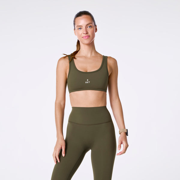 women's Spruce FIGS | SET ACTIVE Breathe Scoop Bra®